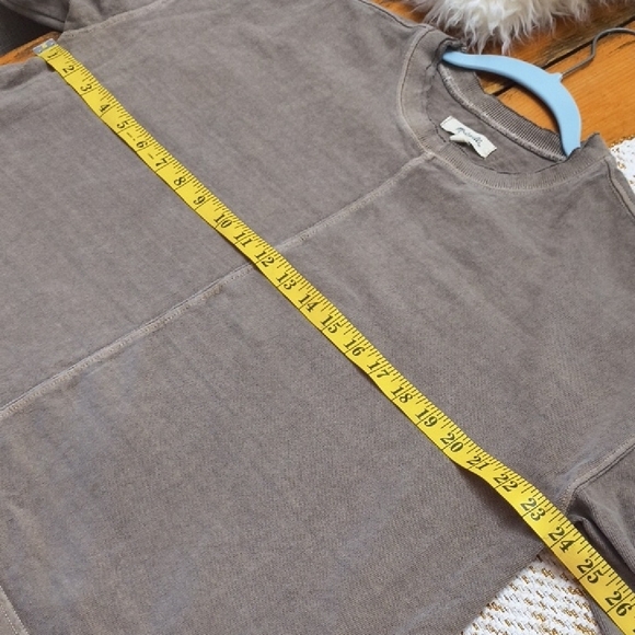 Madewell Taupe Knit Sweater Vintage Distressed Look Small Y2K Athleisure - Picture 10 of 12